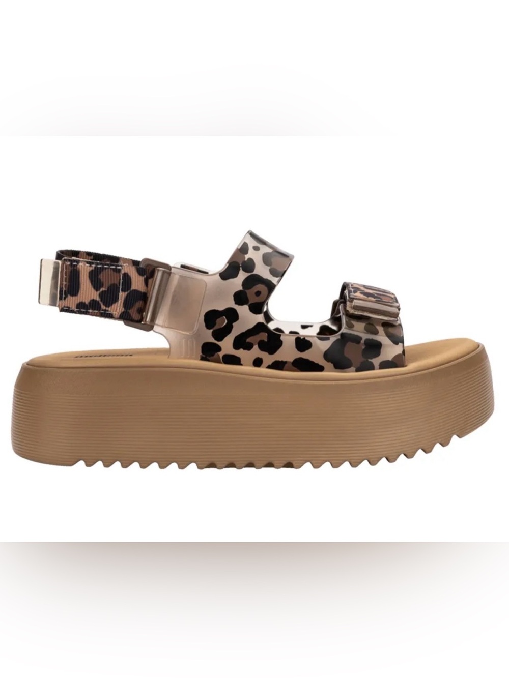 Melissa Leopard Platform Sandal in Brown and Black size 10